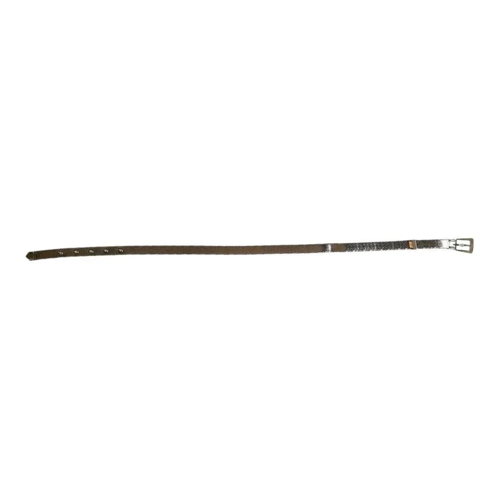 Whiting & Davis Metallic Gold Belt